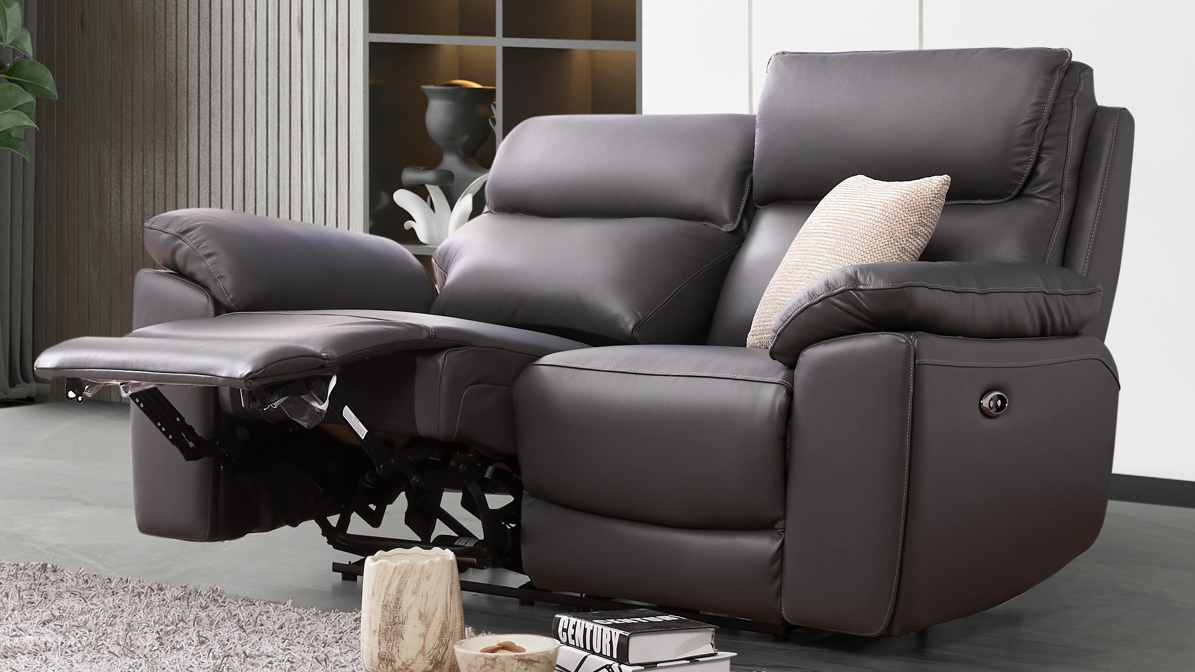 Olite Leather Recliner Two Seat Sofa 5 Thumbnail