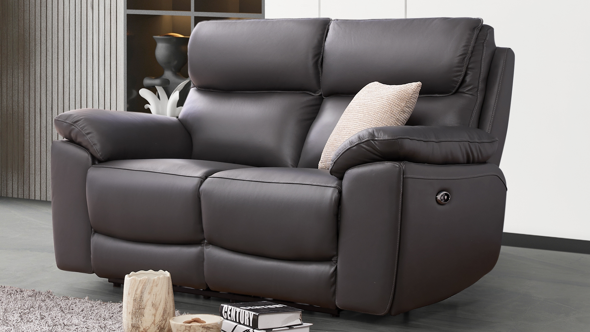 Olite Leather Recliner Two Seat Sofa 5 Thumbnail