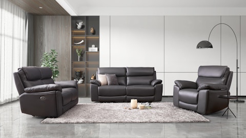 Olite Leather Recliner Sofa Suite 3 + 2 + 1 2 Thumbnail