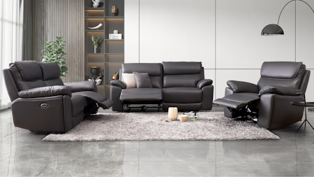 Olite Leather Recliner Sofa Suite 3 + 2 + 1