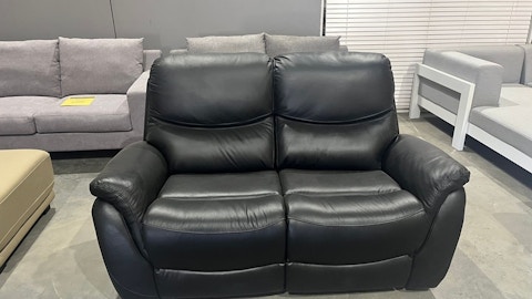 RICHMOND Leather Recliner Two Seater Sofa (Colour: Standard Black, Recliner Type: Manual Recliner, Material: Full Leather) 1
