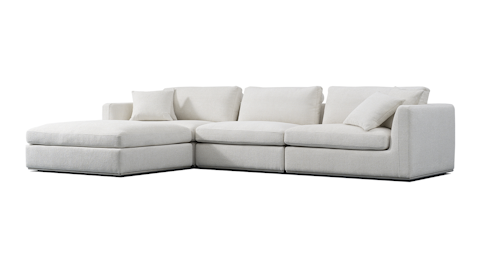 Vogue Fabric Three Seater Sofa With Ottoman 8 Thumbnail