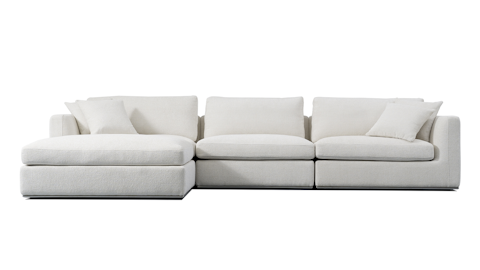 Vogue Fabric Three Seater Sofa With Ottoman 8 Thumbnail