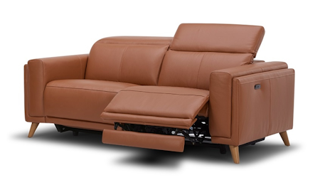 Zenith Leather Recliner Three Seat Sofa