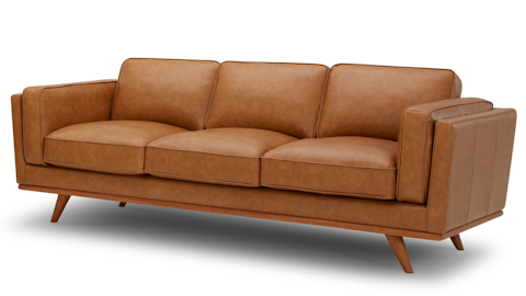 Olafur Leather Three Seater Sofa 2 Thumbnail