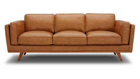 Olafur Leather Three Seater Sofa