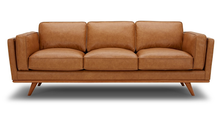Olafur Leather Three Seater Sofa