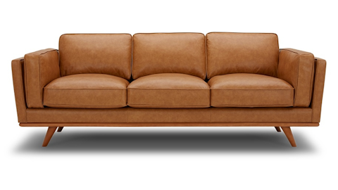 Olafur Leather Three Seater Sofa 2 Thumbnail