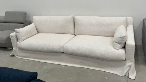JULES Fabric Three Seater Sofa (Sky Percale Marble) 1