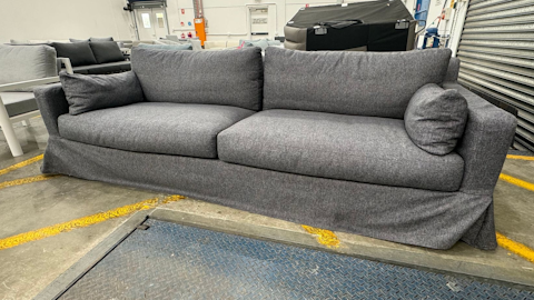 JULES Fabric Three Seater Sofa (Sky Square Ash) 1