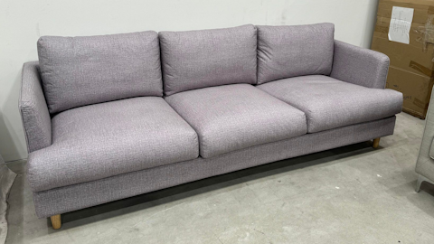 STELLAR Fabric Three Seat Sofa (Warrick Mazza Stone - Soft Feather) 1
