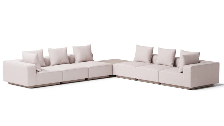 Laguna Latte Outdoor Seven Ways Lounge System