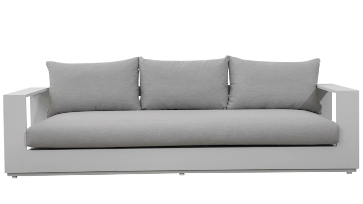 Mackay White Outdoor Three Seat Sofa