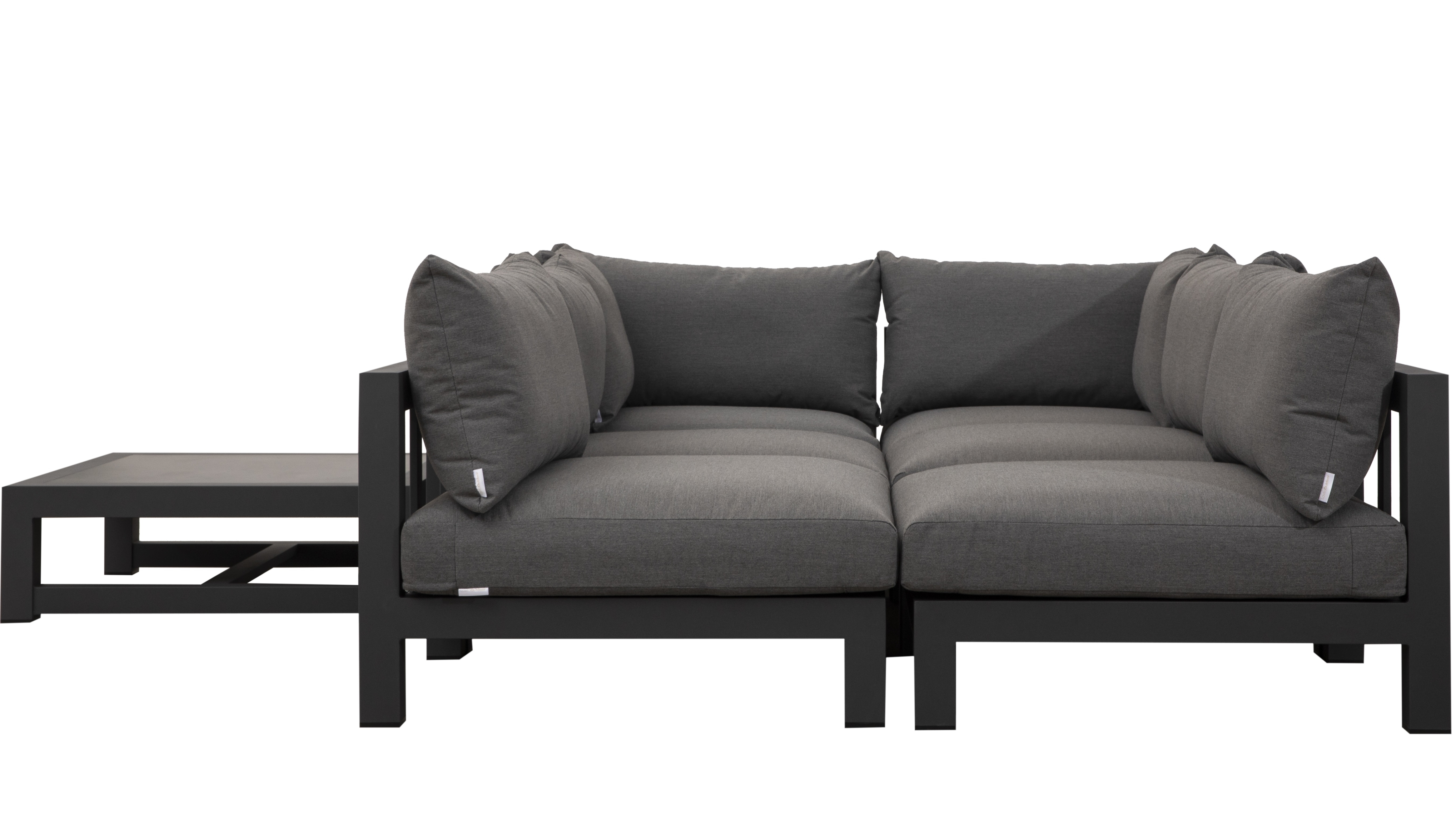 Byron Charcoal Outdoor Seven Ways Lounge System With Rectangular Coffee Table 9 Thumbnail