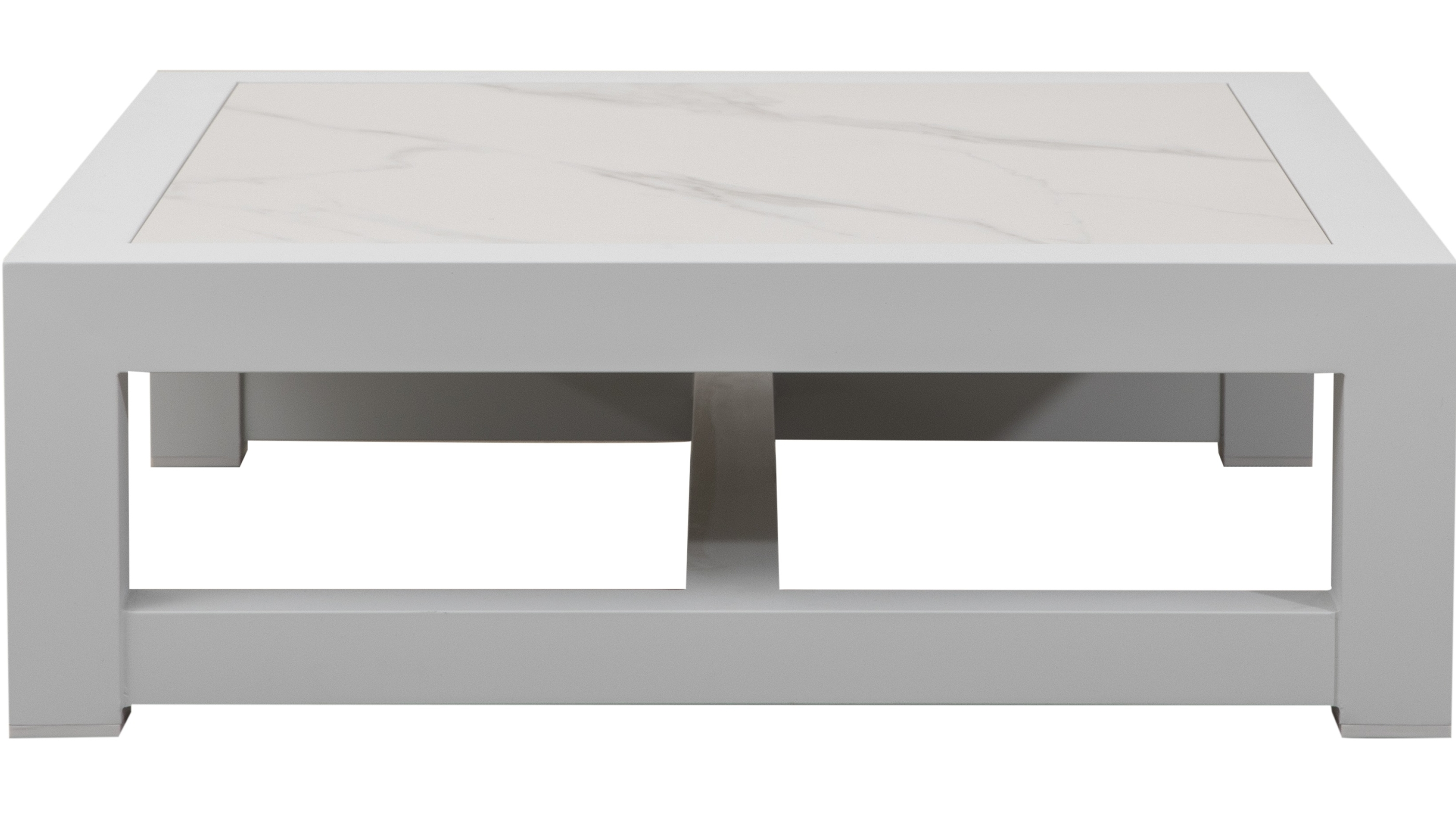 Byron White Outdoor Square Coffee Table 4 Thumbnail