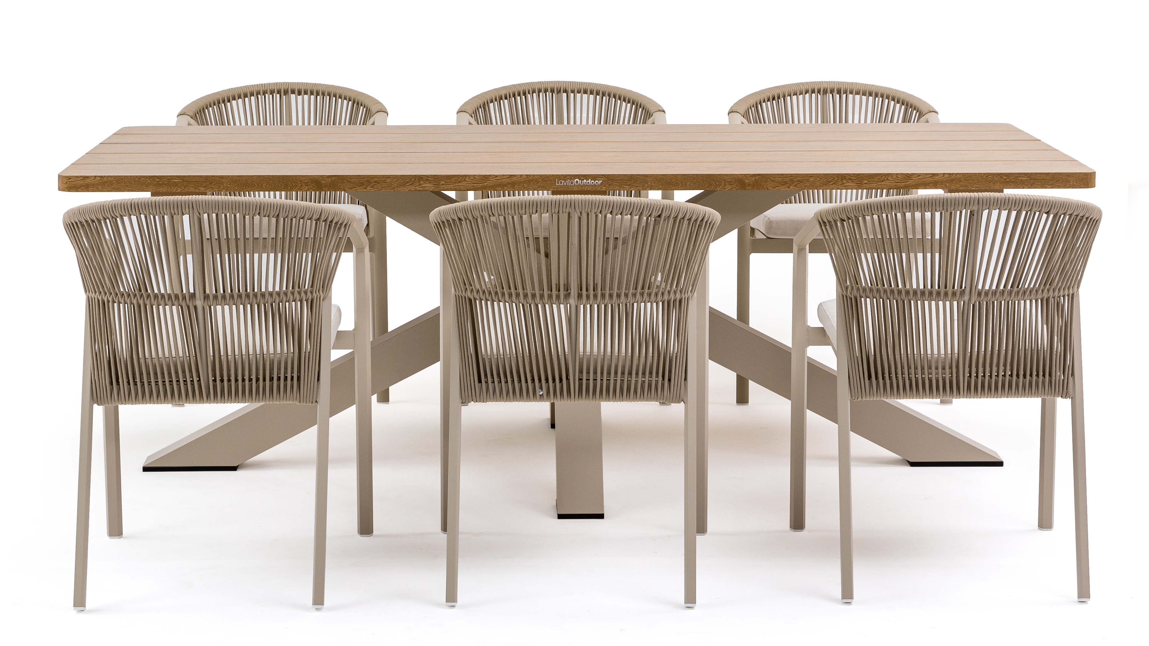 Fraser Mocha 7-piece Outdoor Dining Set With Kiama Mocha Chairs 5 Thumbnail