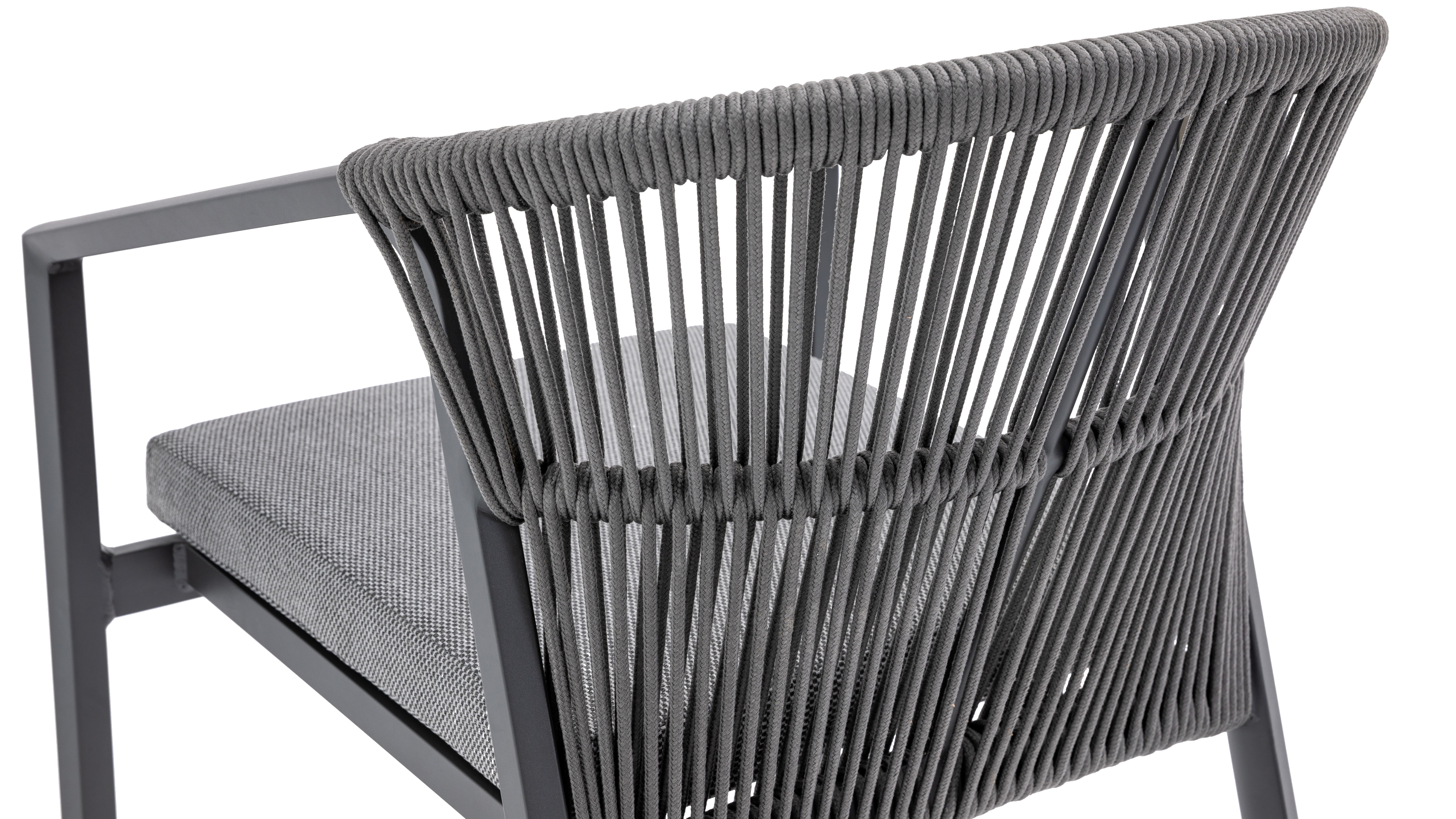 Kiama Anthracite Outdoor Rope Dining Chair Set Of 2 6 Thumbnail