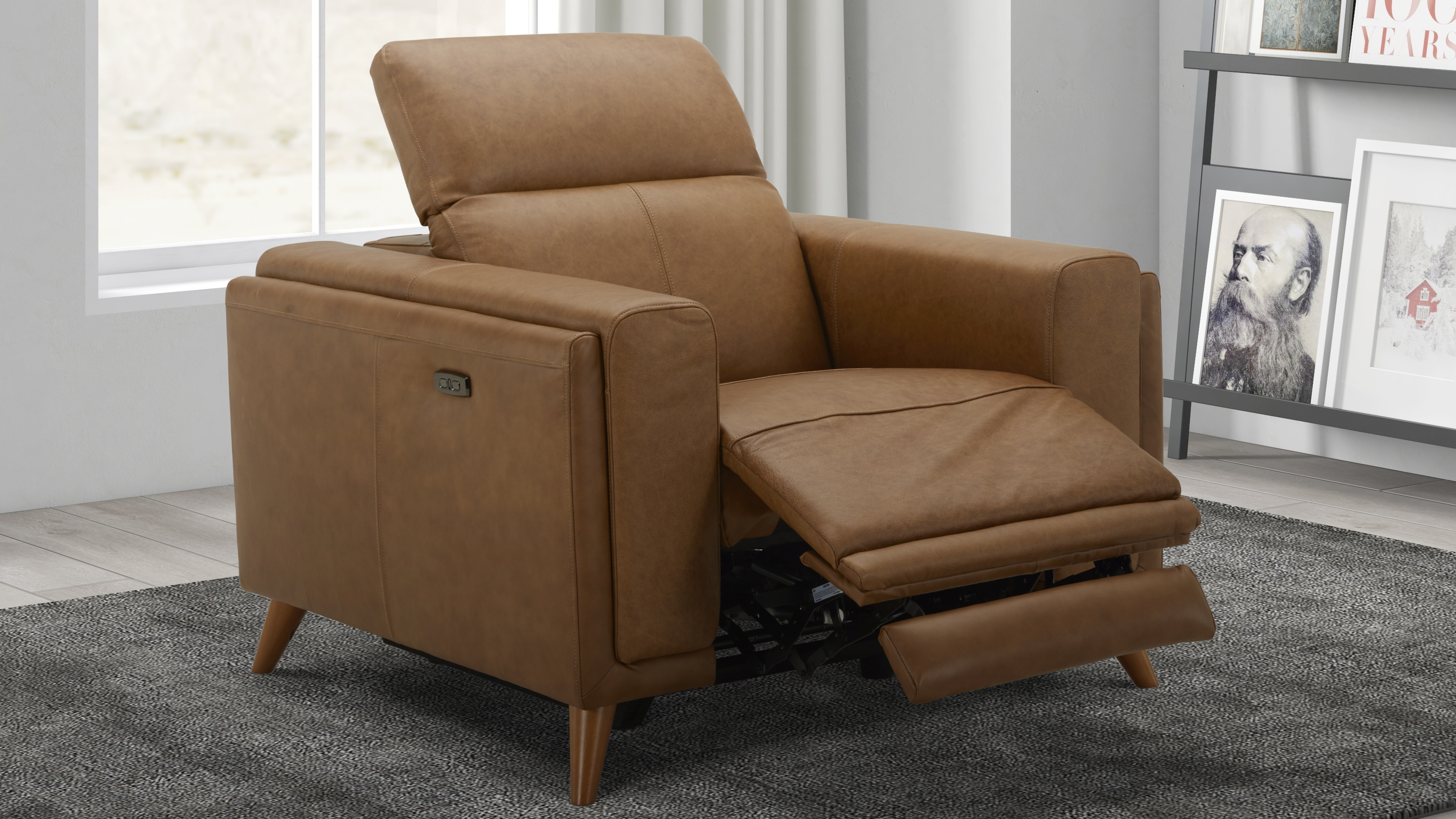 Zenith Leather Recliner Armchair 4 Thumbnail