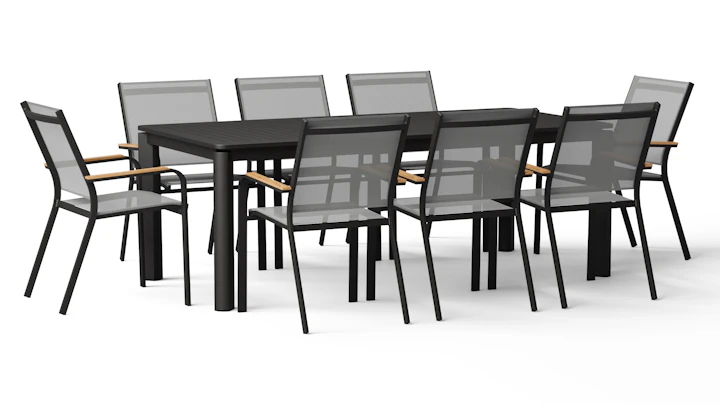 Wentworth Black 9-piece Extendable Dining Set With Wentworth Black Chairs
