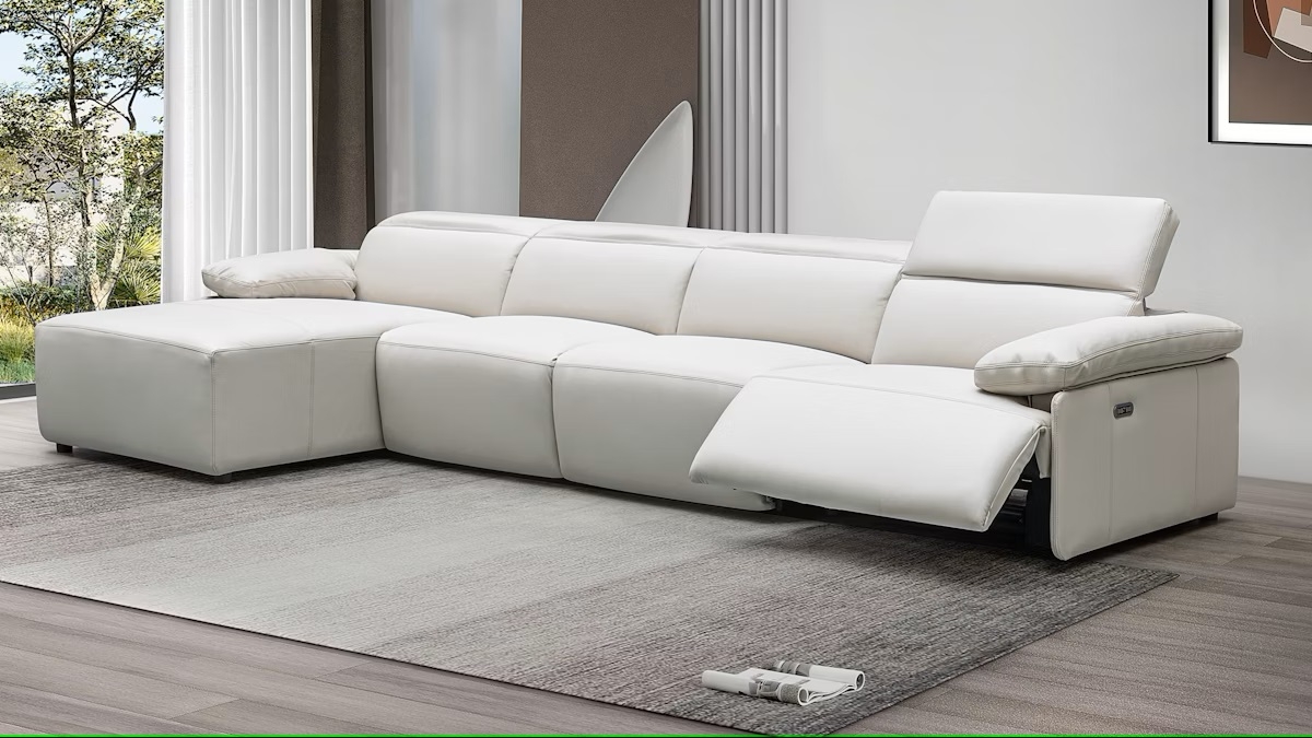 CRAWFORD Leather Recliner Chaise Lounge Option B Sydney Furniture