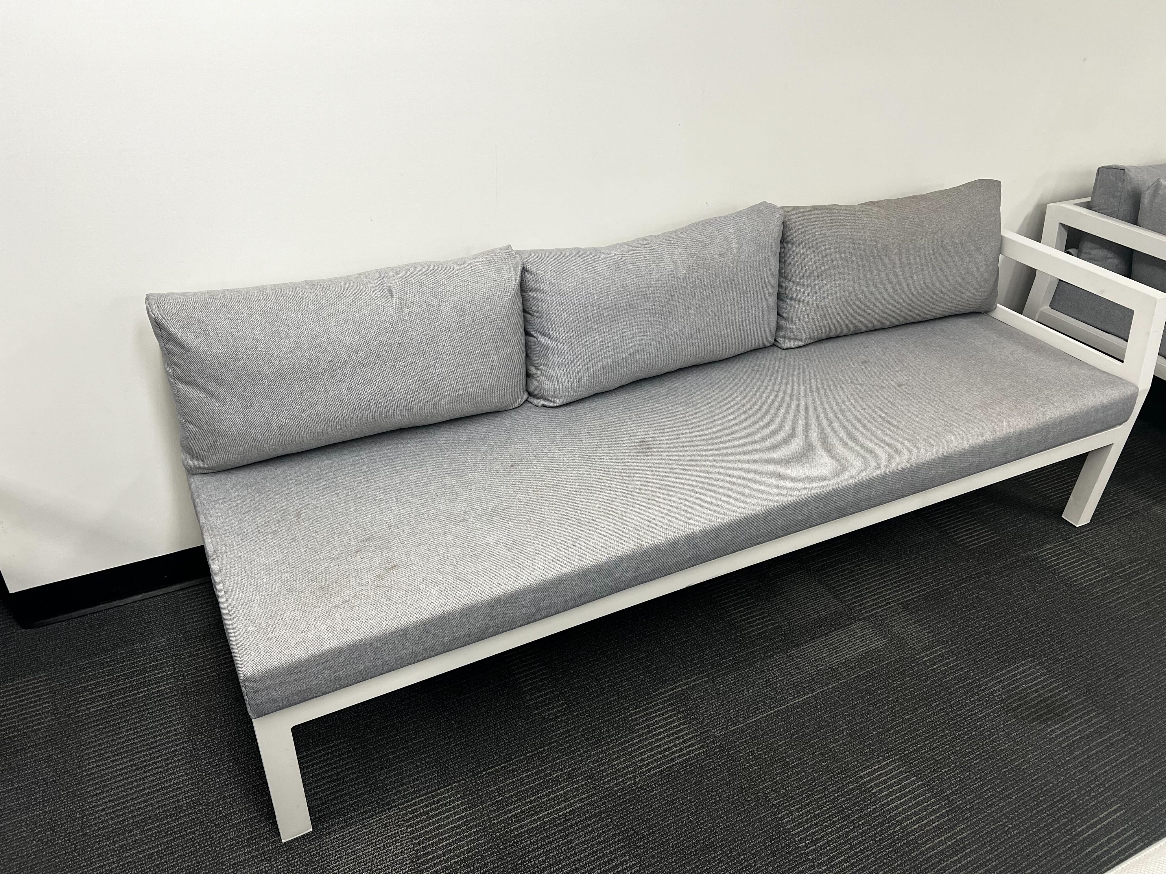 NEW BONDI WHITE Three Seat One Arm + Ottoman Module 1