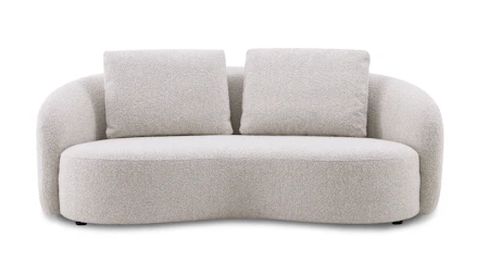 Arc Fabric Three Seater Sofa Moonbeam