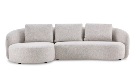 Arc Fabric Chaise Lounge Moonbeam