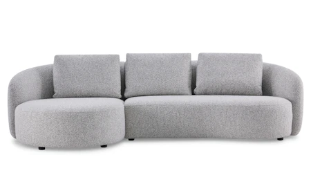 Arc Fabric Chaise Lounge Dove