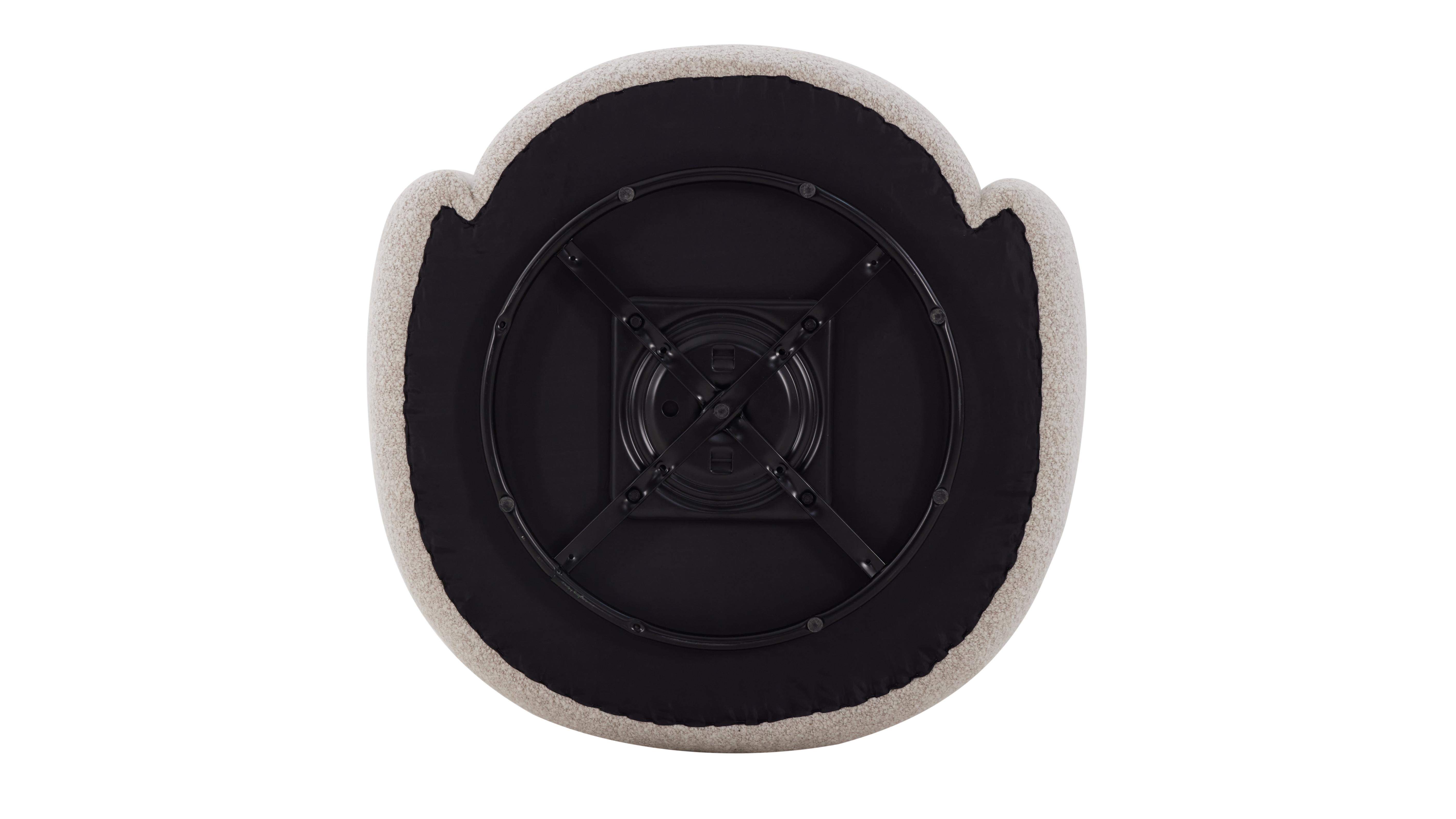Arc Fabric Swivel Chair Moonbeam 10 Thumbnail