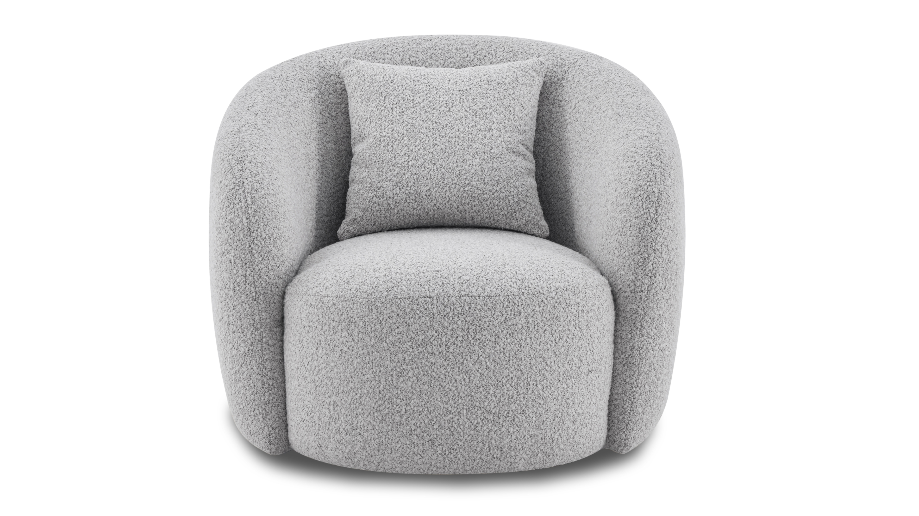 Arc Fabric Swivel Chair Dove