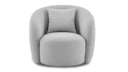 Arc Fabric Swivel Chair Dove