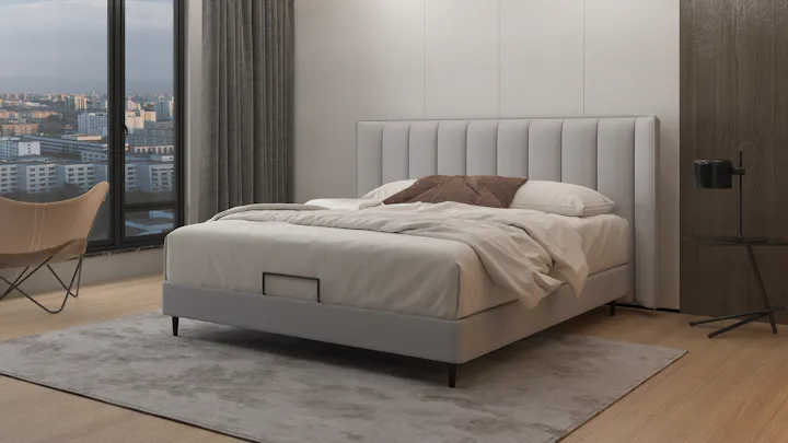 Purity Comino Bed Frame Queen Grey