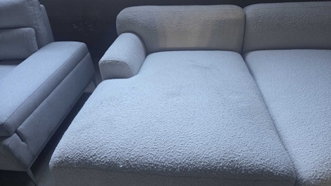 ANDREA  LEFT FACING CHAISE ONLY Fabric Chaise Module  - Left Arm Facing Only (Fabric Colour-boucle White) 1