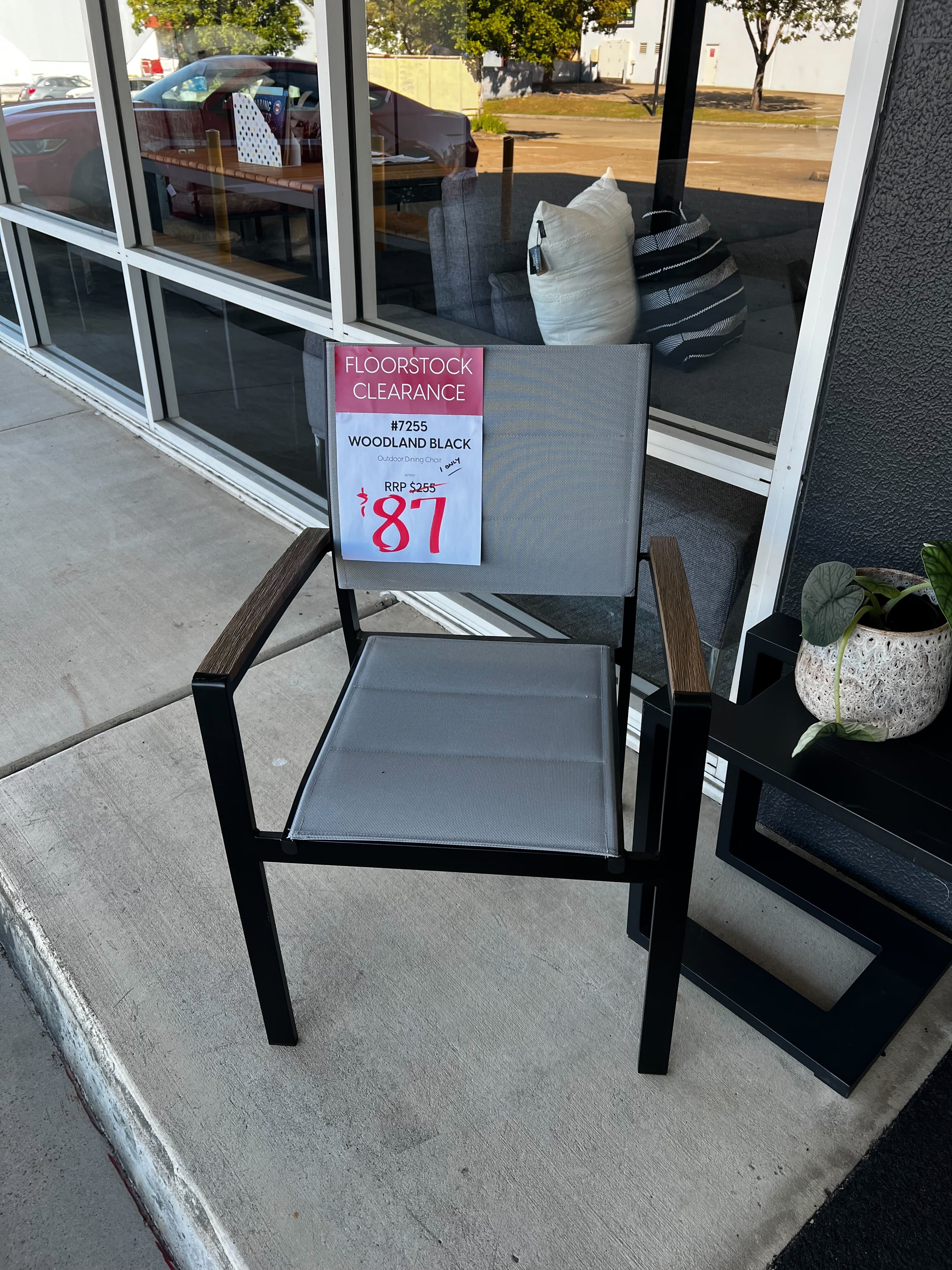 WOODLAND BLACK Outdoor Dining Chair 1