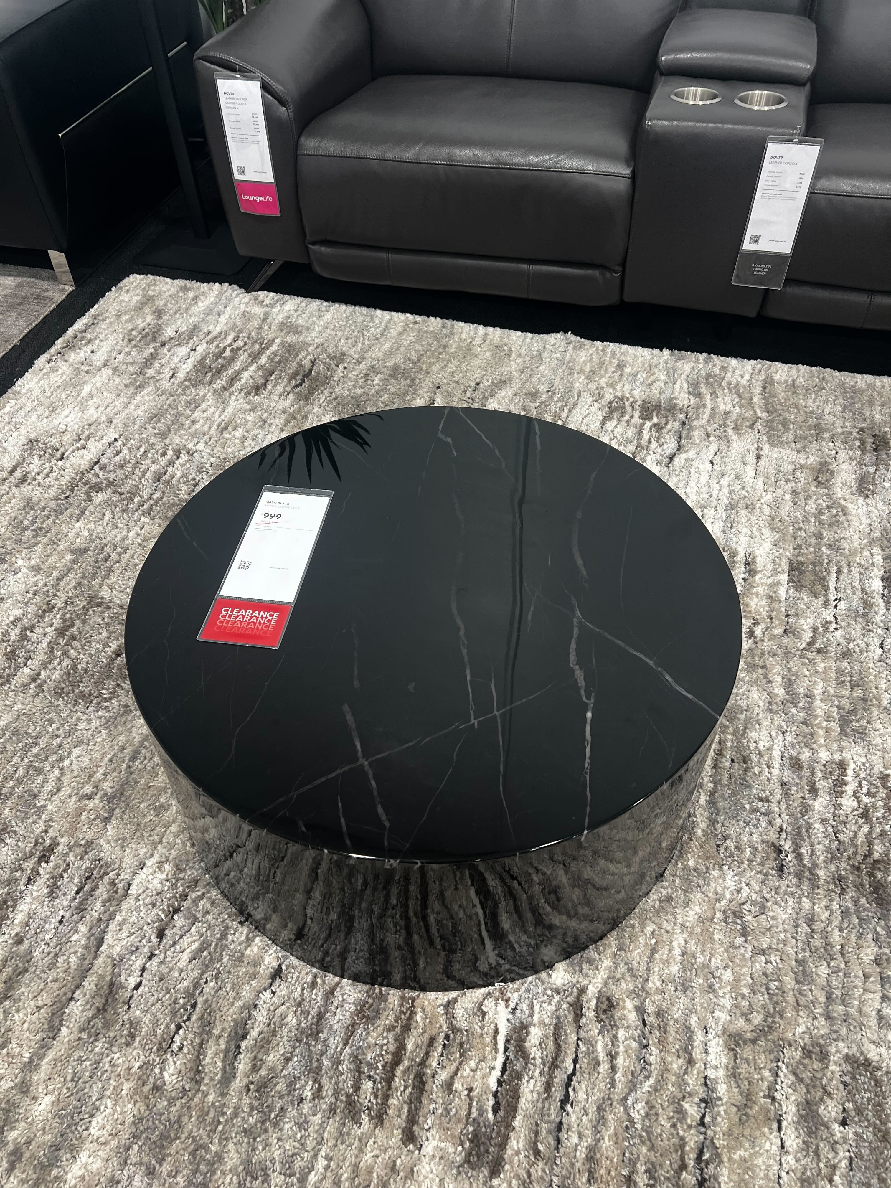 ORBIT BLACK Marble Coffee Table 1