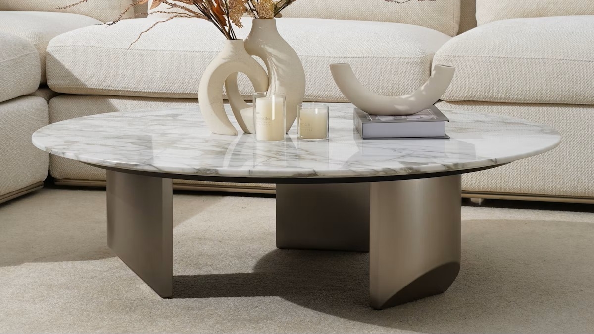 TOSCANO White Marble Coffee Table 1