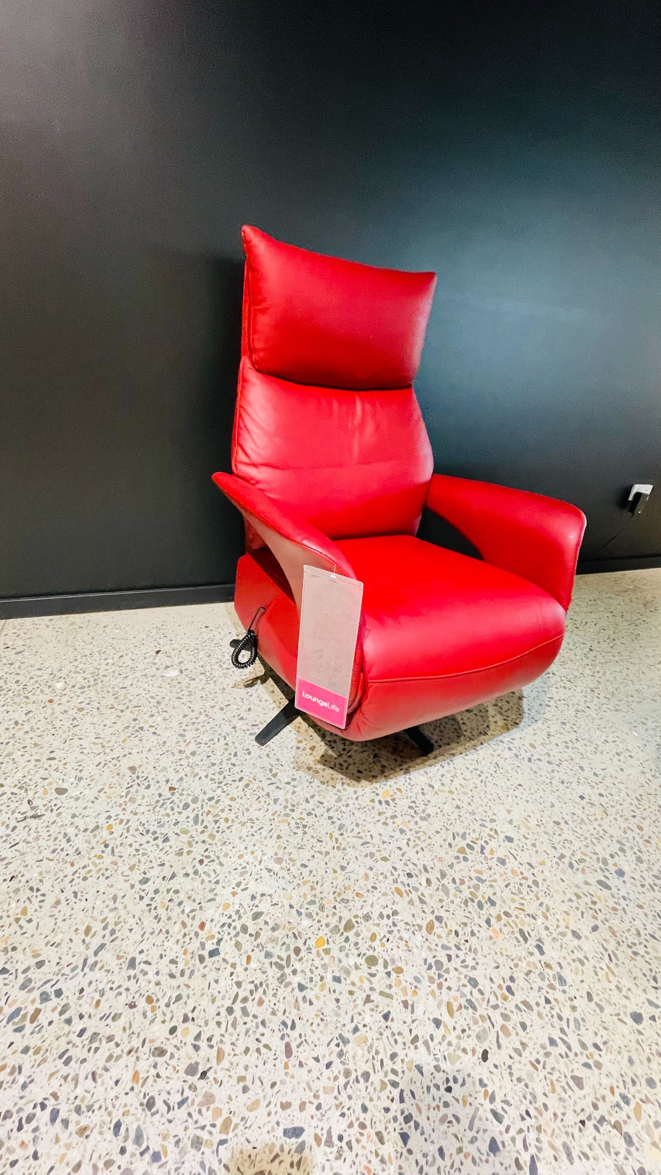 NORDIC Leather Recliner Chair (Material: Leather + Match, Colour: Standard Cherry, Recliner Type: Electric Recliner) 1