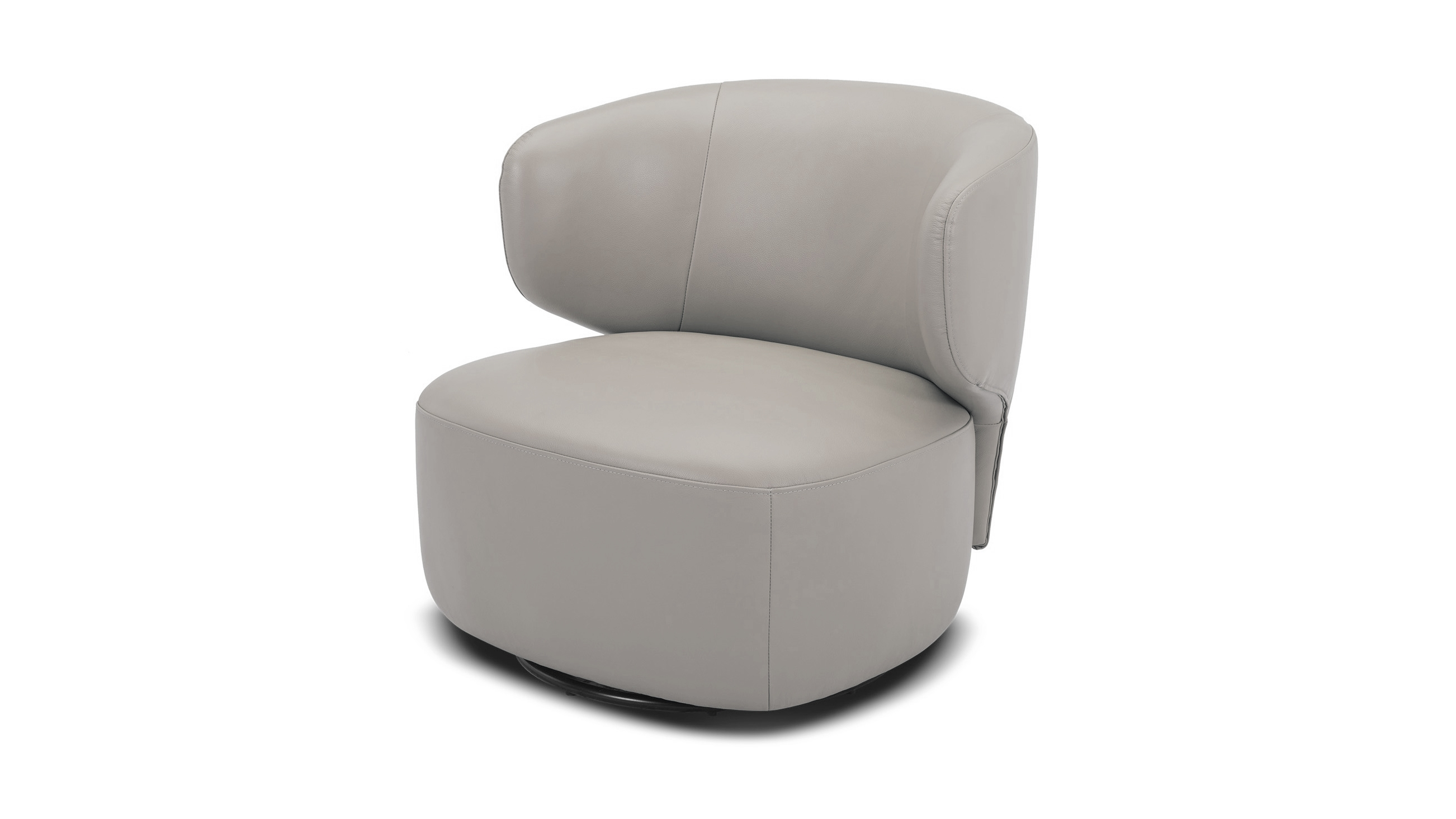 Chloe Leather Swivel Chair 3 Thumbnail