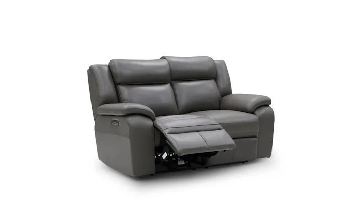 Carrick Leather Two Seater Sofa Power Recliner, Power Headrest