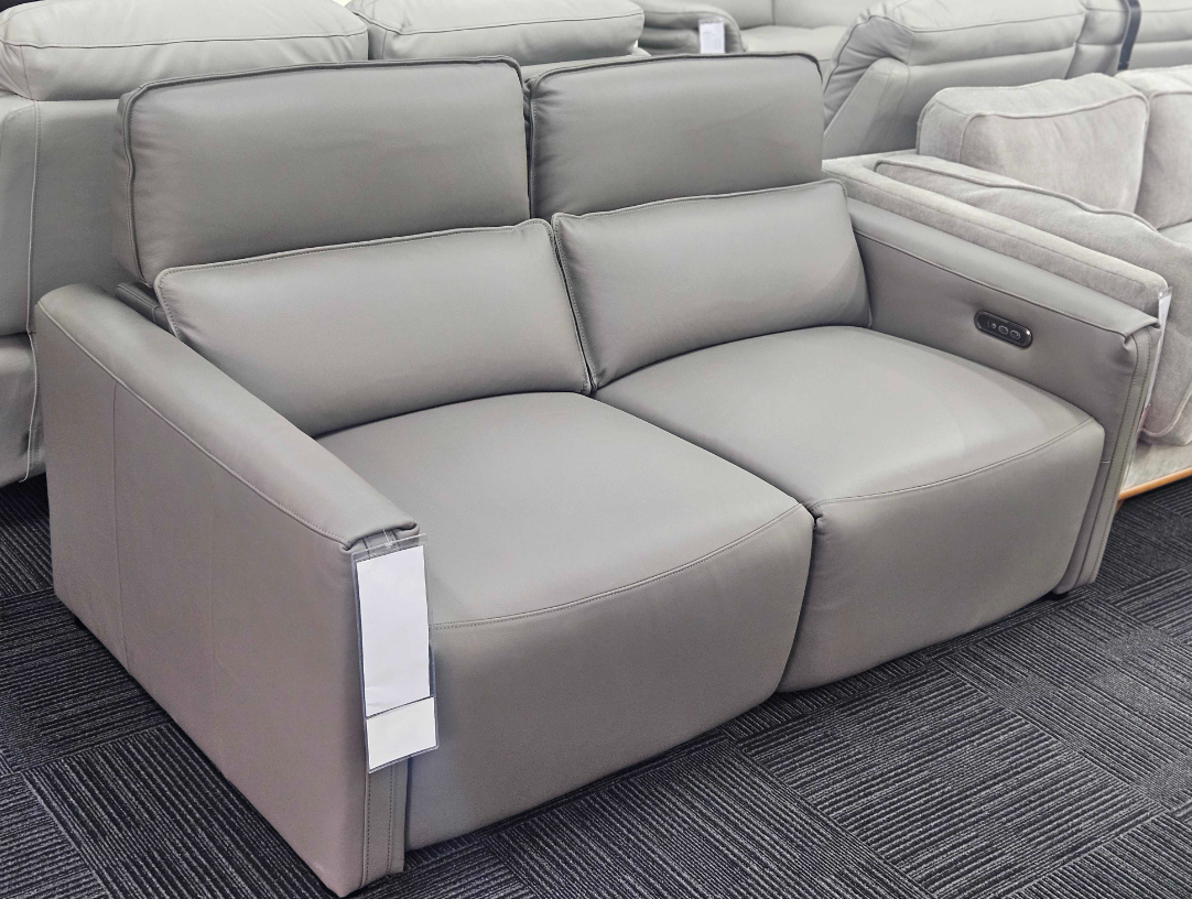 MAVERICK Leather Recliner Two Seat Sofa (Material: Full Leather, Colour: Premium Driftwood) 1