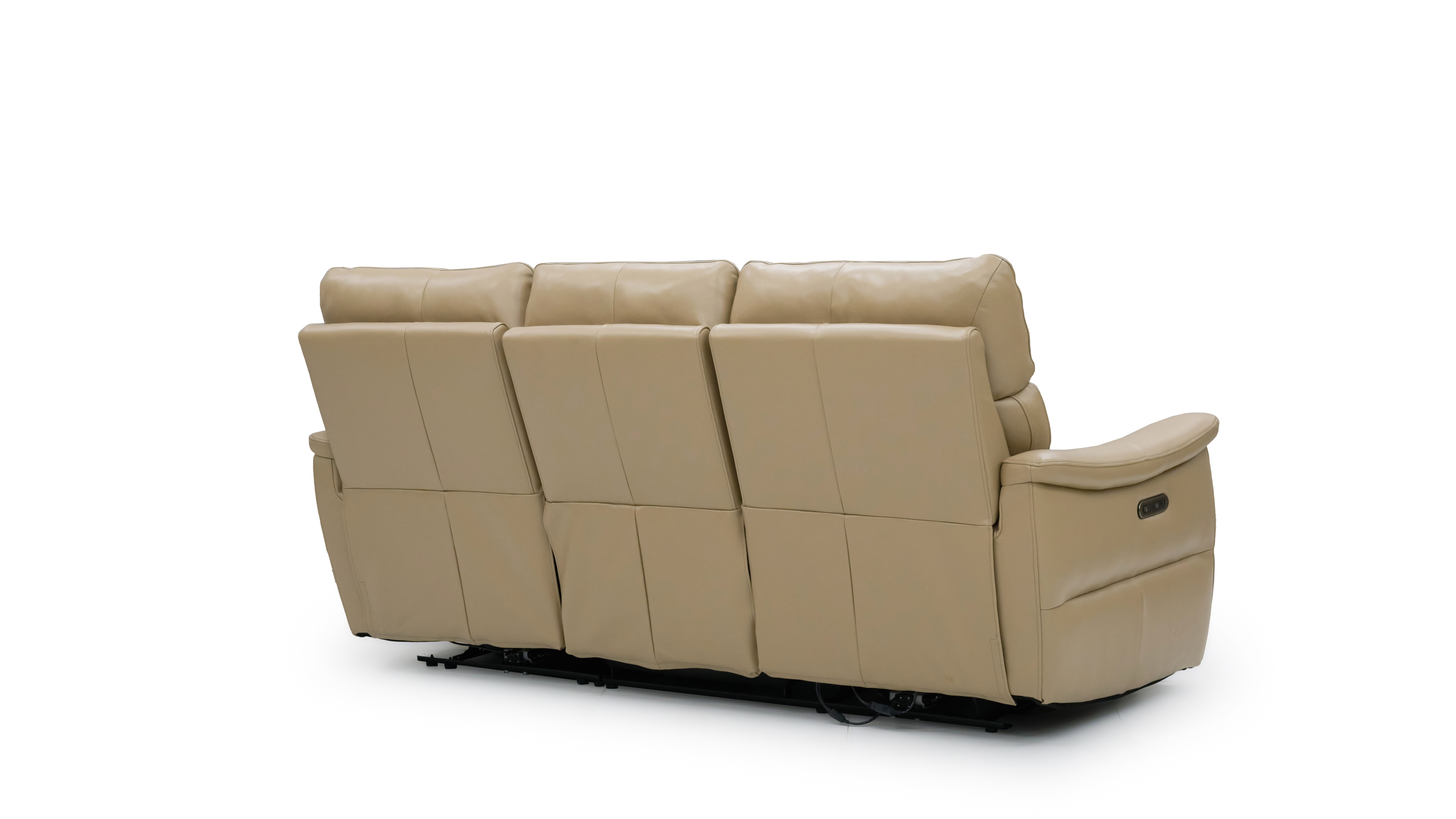 Edmond Leather Three Seater Sofa Power Recliner 7 Thumbnail