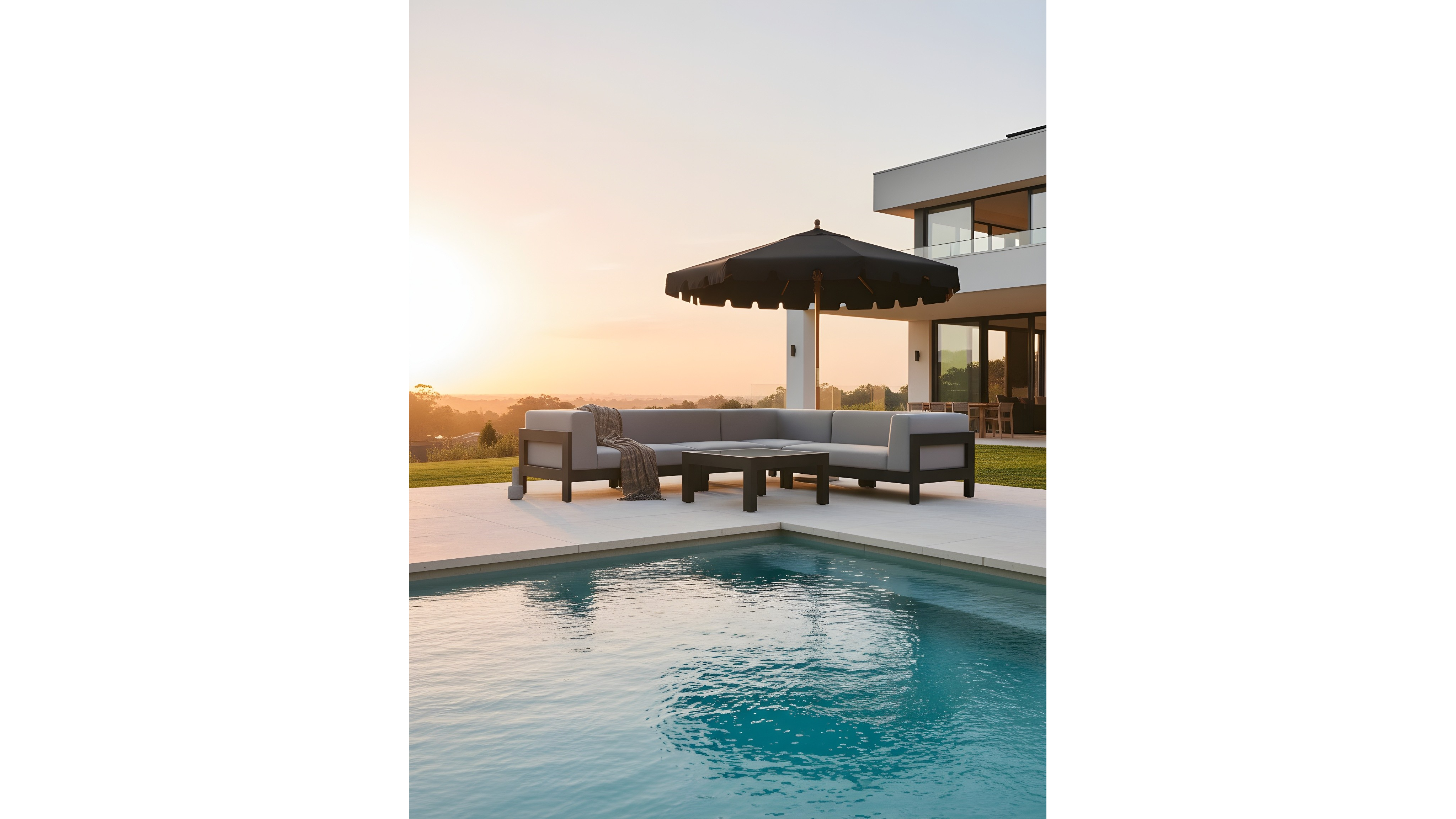 Shelta Nero Black Outdoor Centrepost Umbrella 3 Thumbnail