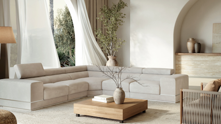 Napoleon Fabric Corner Lounge Option A