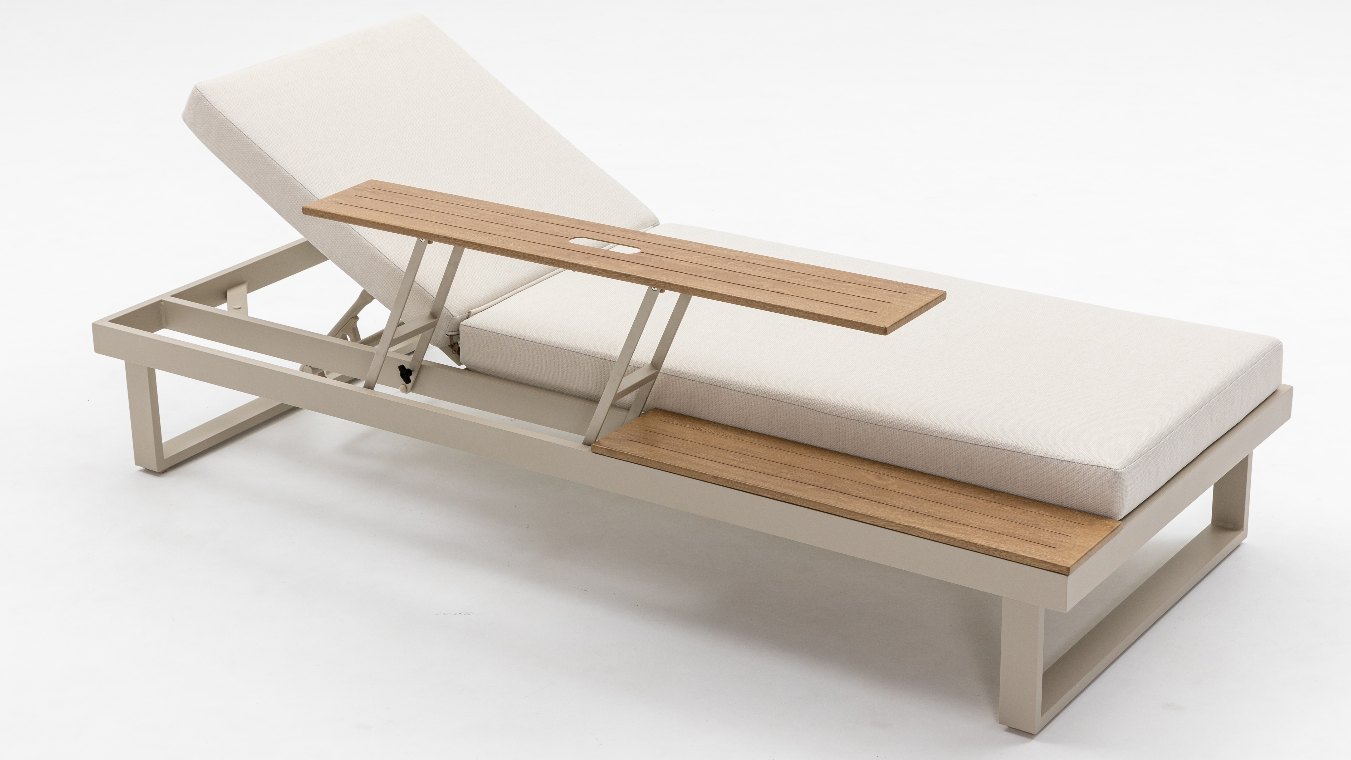 Avoca Mocha Outdoor Sunlounge With Adjustable Side Table 6 Thumbnail