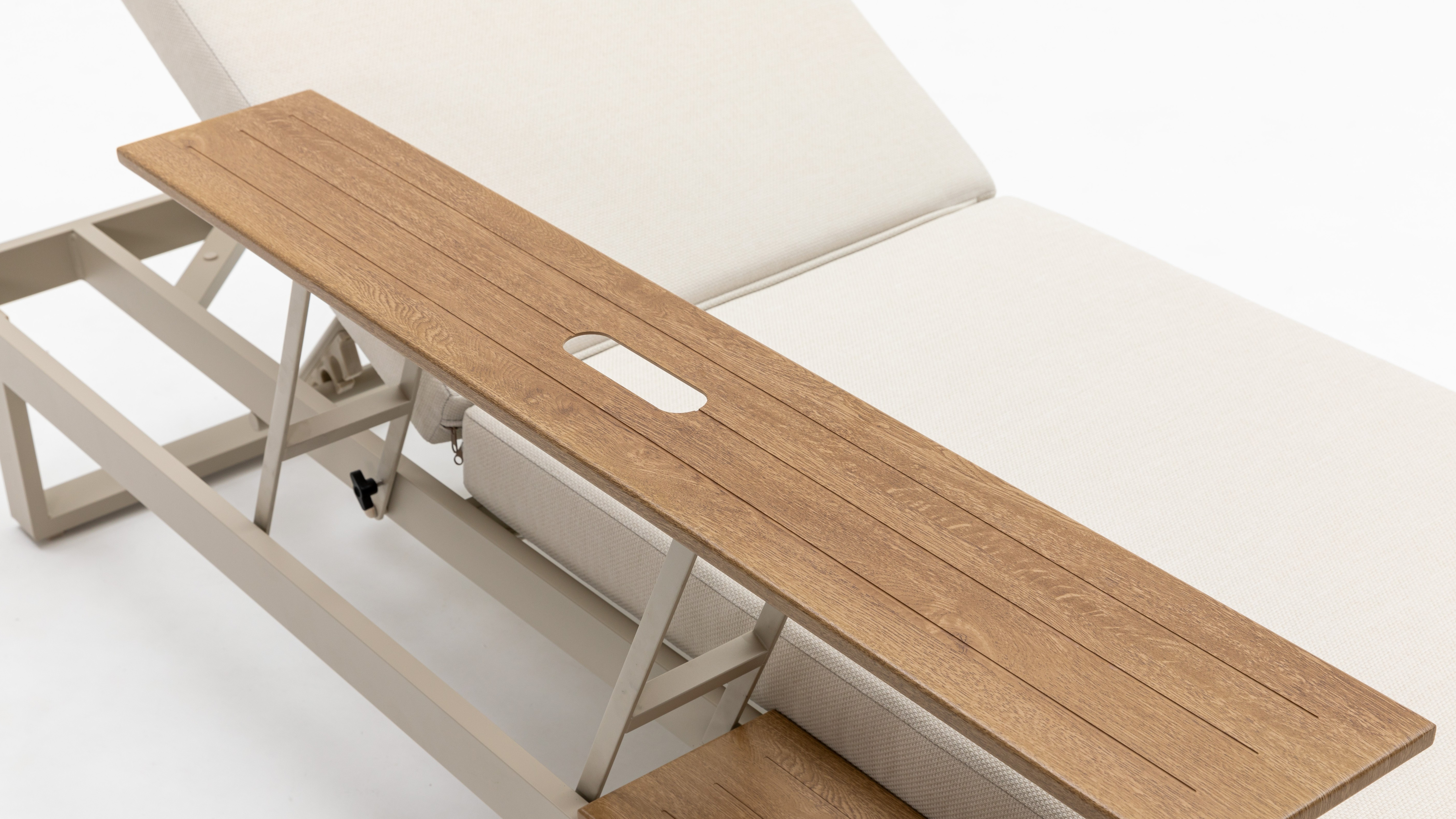 Avoca Mocha Outdoor Sunlounge With Adjustable Side Table 6 Thumbnail