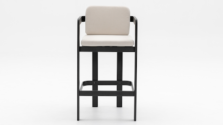 Balmain Ebony Outdoor Bar Chair Set of Two