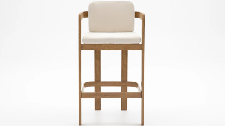 Balmain Oak Outdoor Bar Chair Set of Two