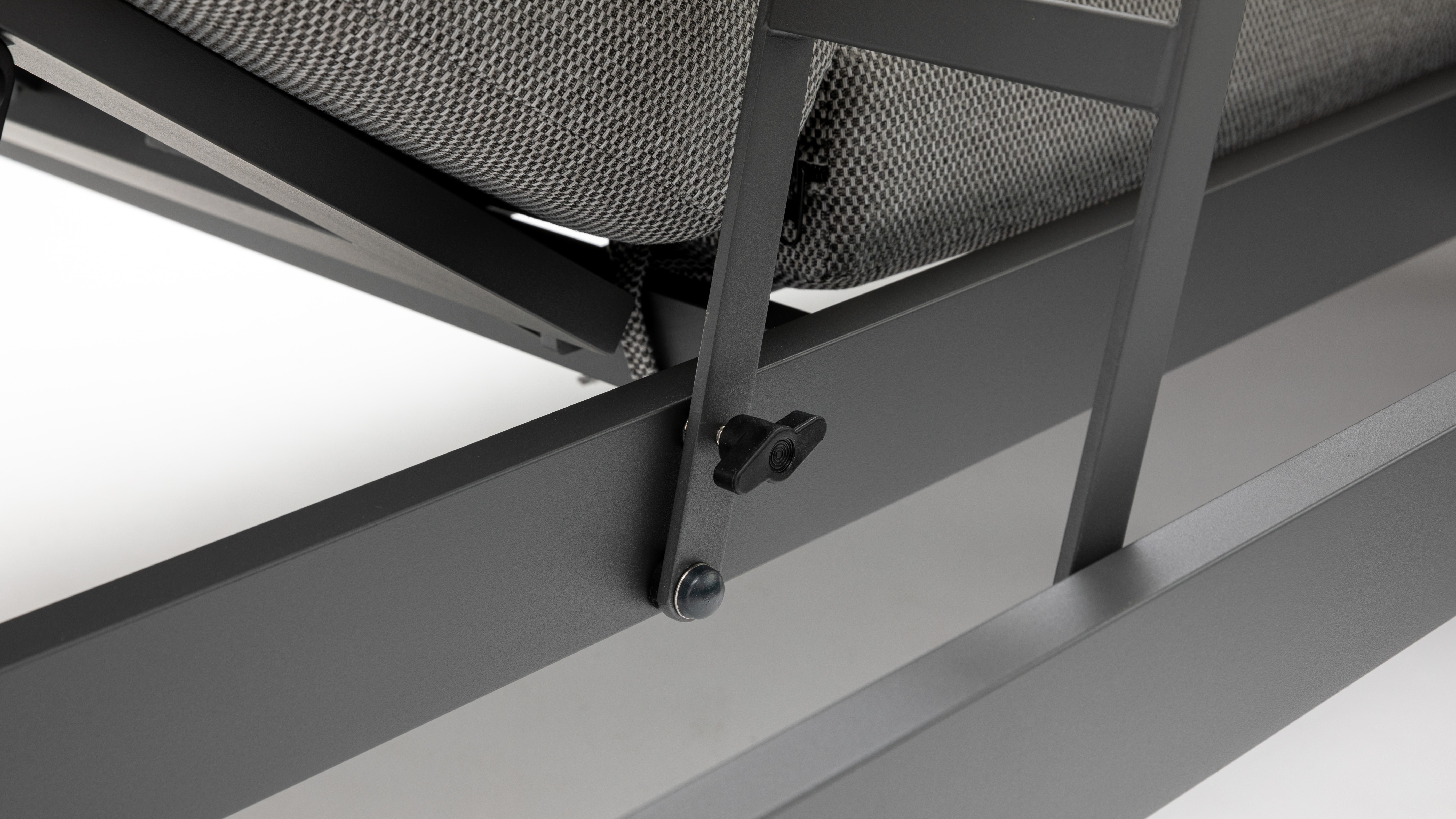 Avoca Anthracite Outdoor Sunlounge With Adjustable Side Table 9 Thumbnail