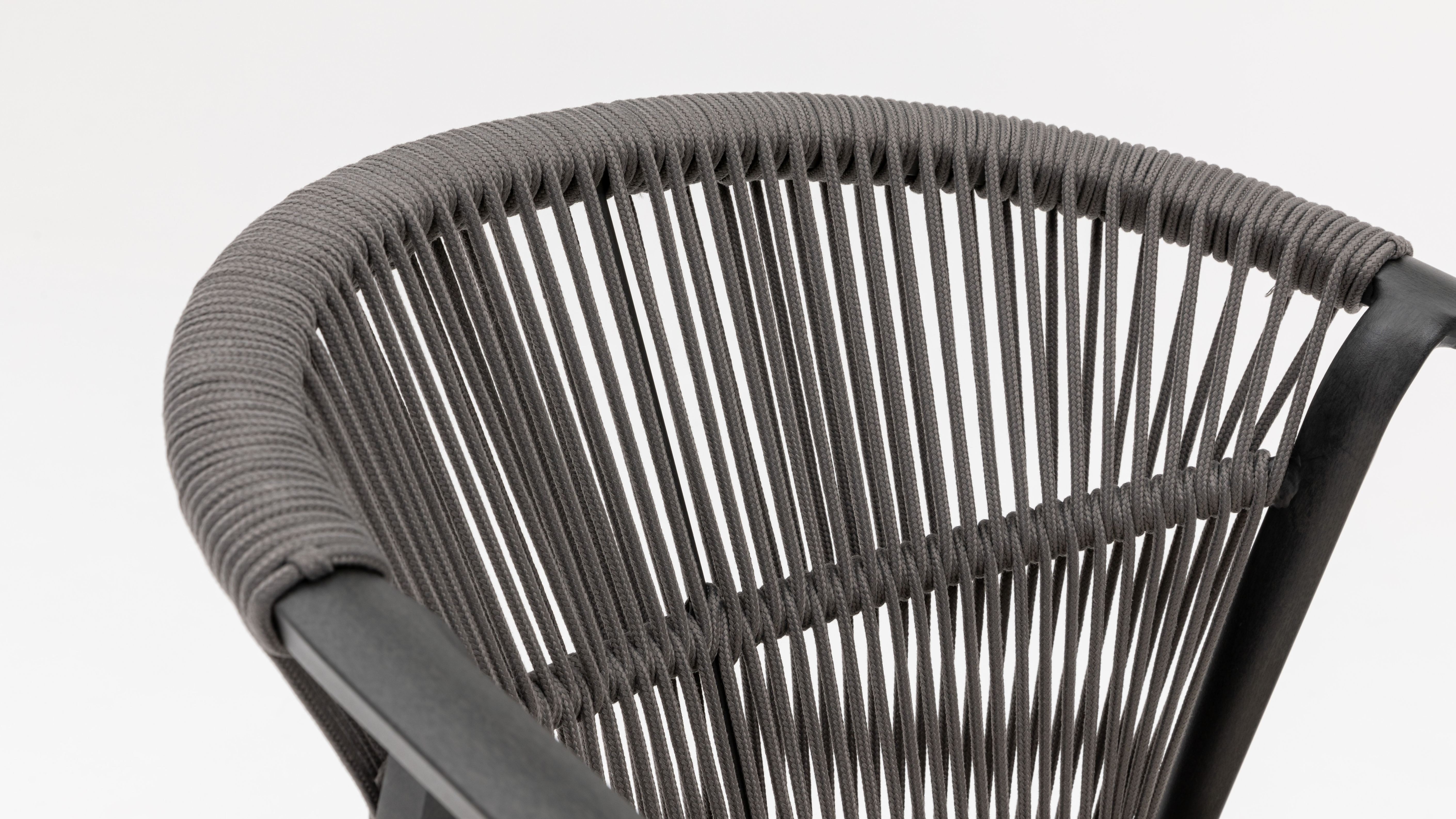 Kiama Ebony Outdoor Rope Dining Chair Set Of 2 7 Thumbnail