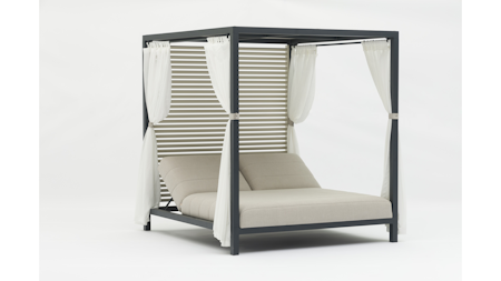 Bora Bora Cinza Outdoor Double Sunbed Gazebo